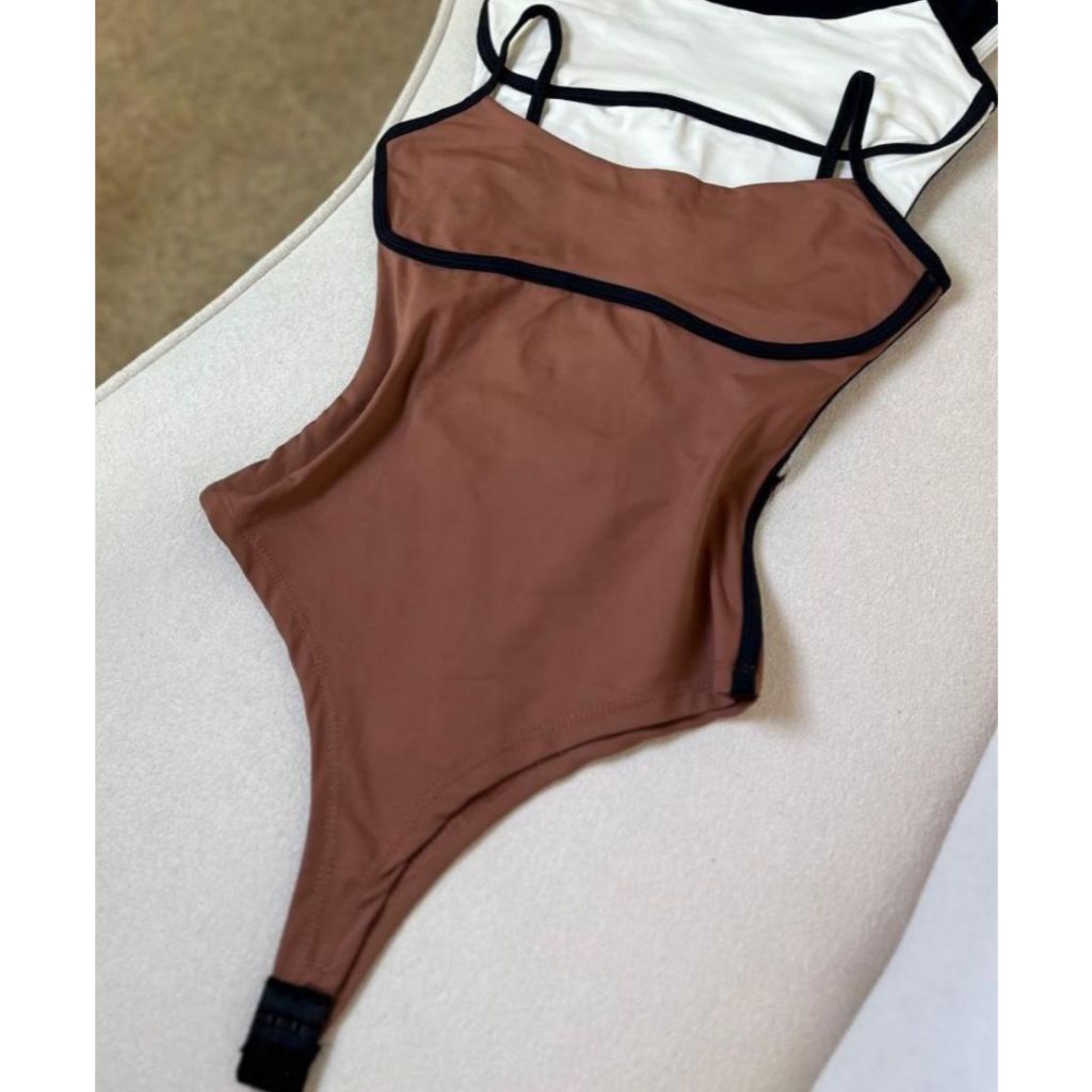 Body Feminino Elegante ALCINHA BICOLOR Maio Verão Bodi bori Cavado Estiloso body BoddySuity Maiô sex