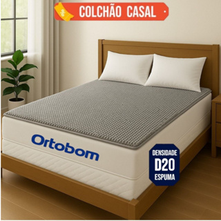 Colchao Pilow Top Casal Ortobom Colchonete Espuma Casca Caixa de Ovo Anti Escaras 190cm x130cm x4cm em Oferta na Shopee