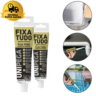 kit com 1; 2; 4 e 6 Cola Fixa Tudo Branco 80gr cola até Debaixo D'agua Metais Concreto Vidros Pedras em Oferta na Shopee