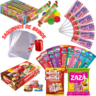 Kit Doces Para Lembrancinha Sacolinhas Guloseimas Festa Infantil Aniversário Natal em Oferta na Shopee