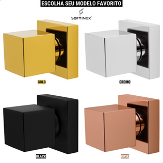 Acabamento Registro De Chuveiro Metal Padrão Deca 1/2 e 3/4 Registro Quadrado Dourado Preto Cromado em Oferta na Shopee