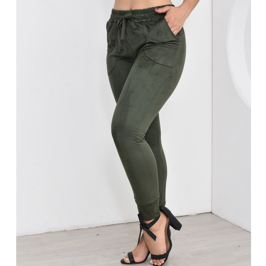 Calça Feminina Cintura Alta Skinny  SUEDE em Oferta na Shopee