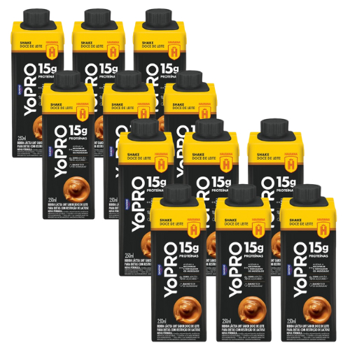 YoPRO Bebida Doce de Leite Havanna 15g De Proteínas 250ml KIT 12