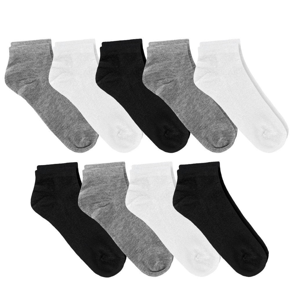 Kit 18 Pares Meia Soquete Masculina Feminina Branca Preta Sortidas Cano Curto Unissex