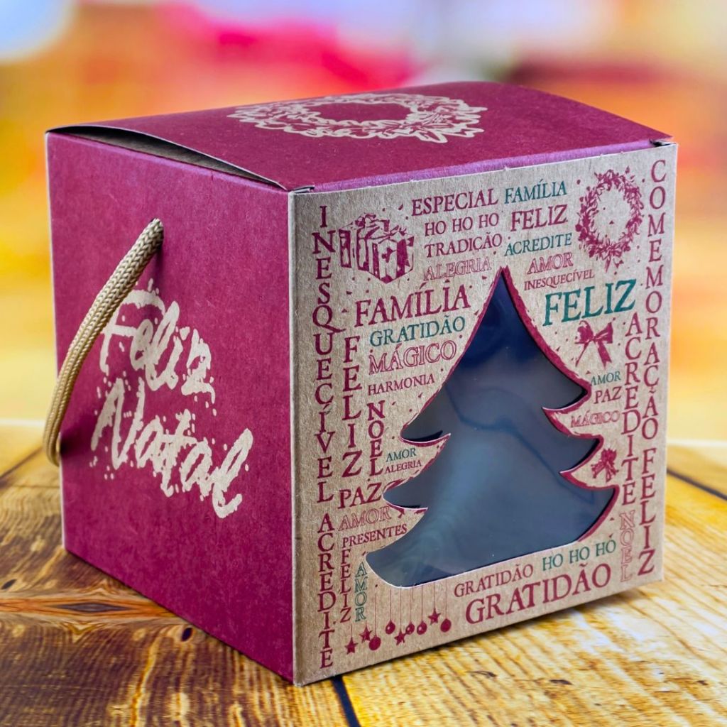 10 CAIXA MINI PANETONE C/ VISOR E ALCA - NATAL ESSENCIA 5638 (NATAL 2025 IDEIA) (CHOCO)