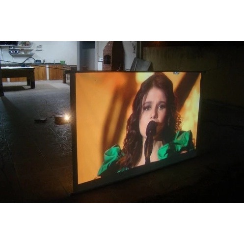 Tela 70 Polegadas COM COLA Projeção frontal e traseira 1,40 x 1,00 * SÓ TECIDO *  para  parede dobravel projetor  tela