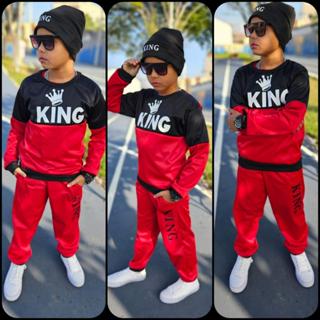 Conjunto Masculino Infantil Casaco, Calça E Touca Kit Estiloso Para Meninos Abrigo Inverno Blogueirinho em Oferta na Shopee