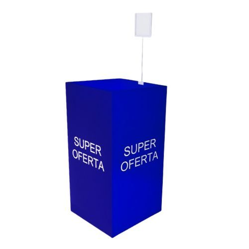 Cesto Expositor de Ofertas Farmácia e Lojas Promocional  Cubo Aço Fundo Removível em Oferta na Shopee