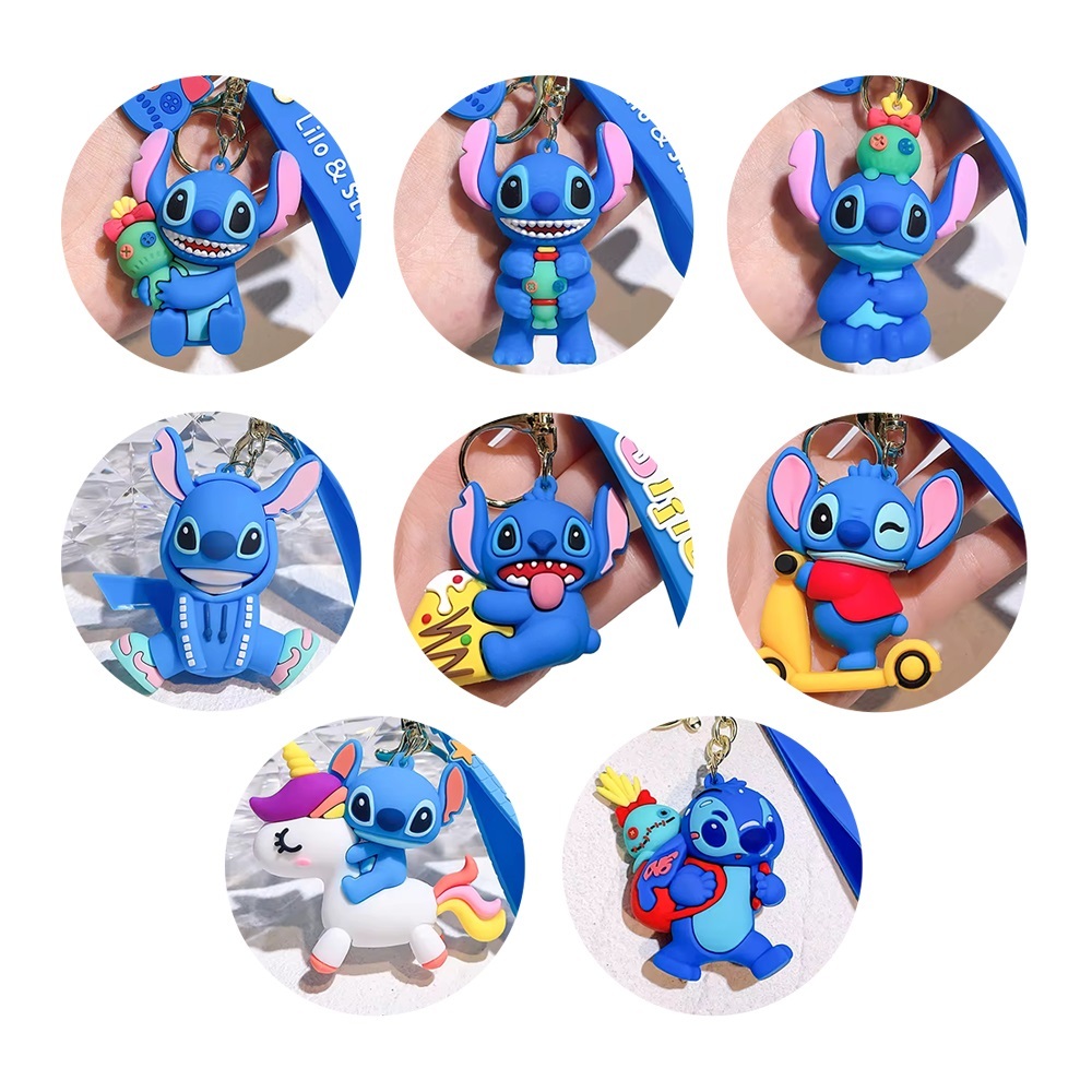 Chaveiro Com Miniatura Lilo e Stitch - Bonequinhos Fofos de Desenho Animado Para Decorar em Oferta na Shopee