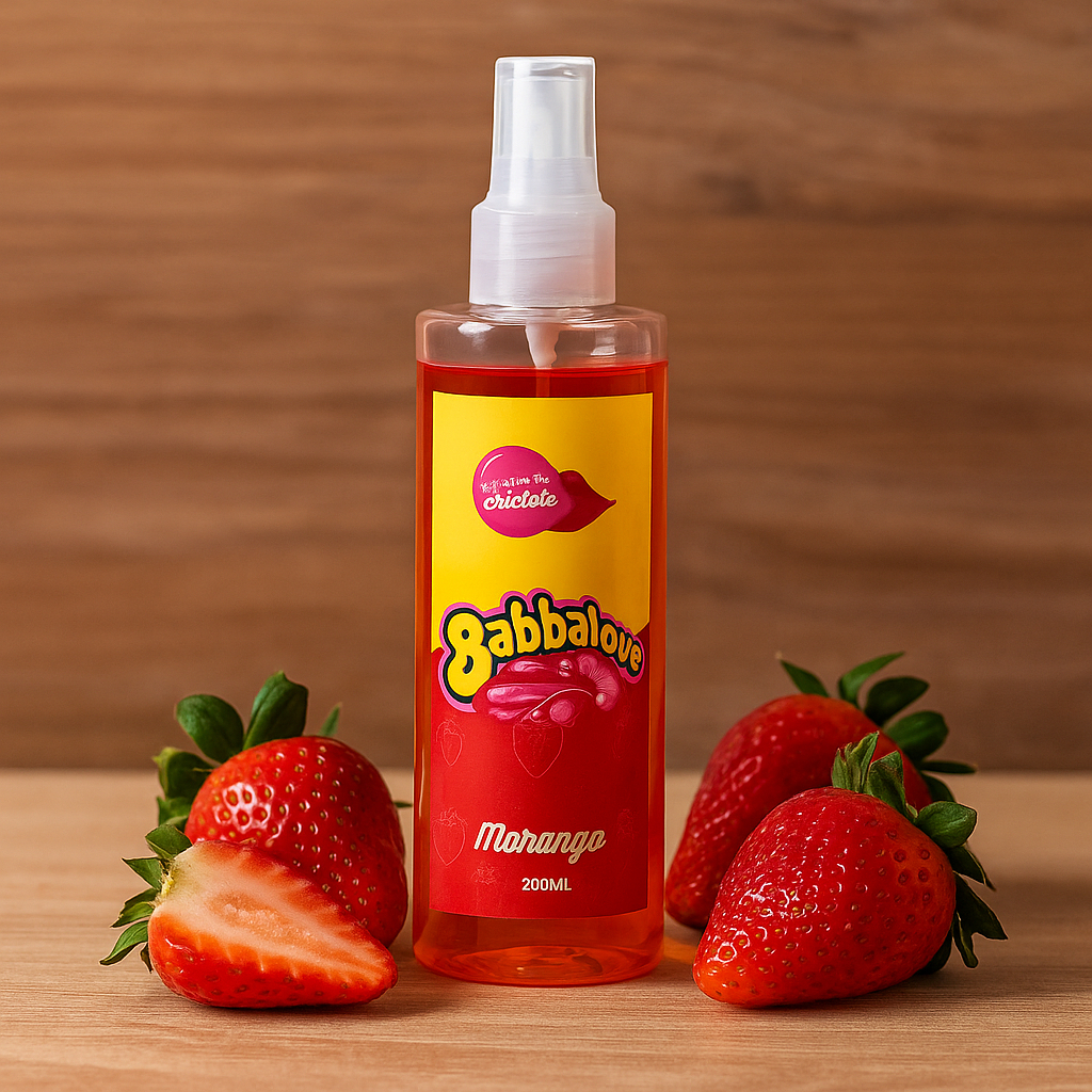 Body Splash Chiclete de Morango- Feminino Doce e Irresistível 200ml cada