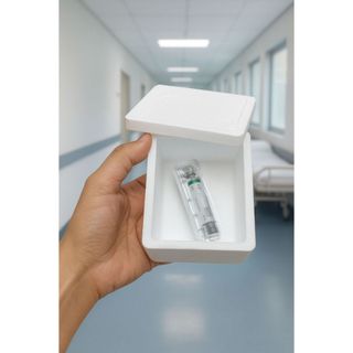 01 unid caixa de isopor 250gr, tamanho para remedio