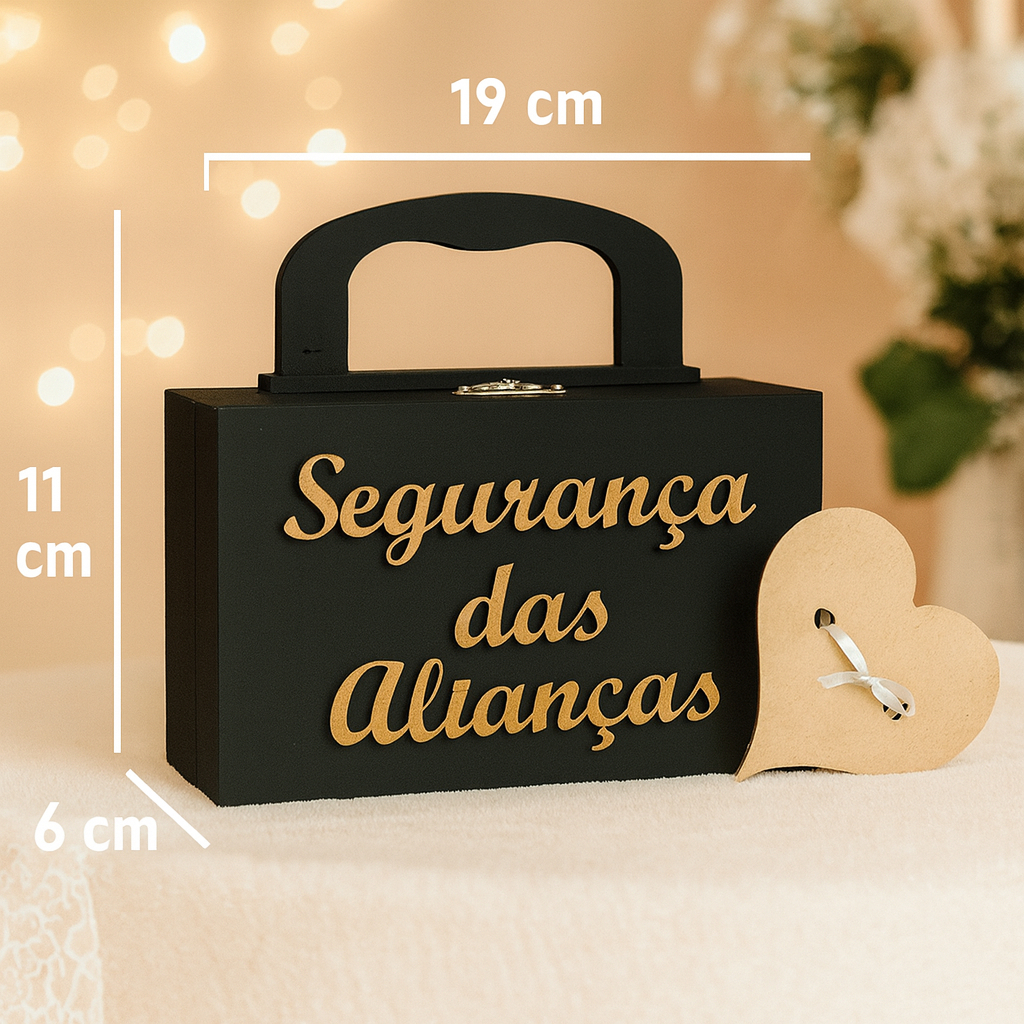Maleta Segurança Das Alianças Com Suporte De Aliança Casamento Pajem em Oferta na Shopee