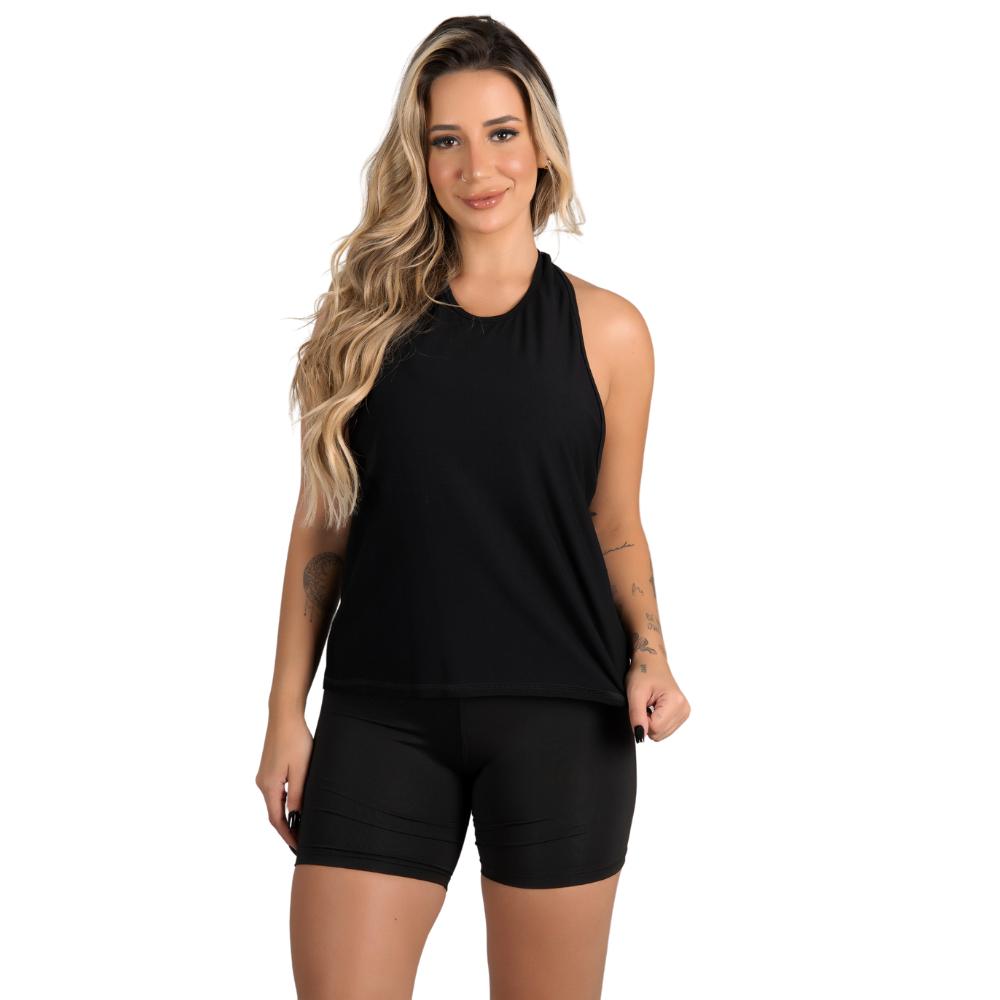 Regata Fitness Camiseta Para Malhar Academia Cavada Com Eslástico