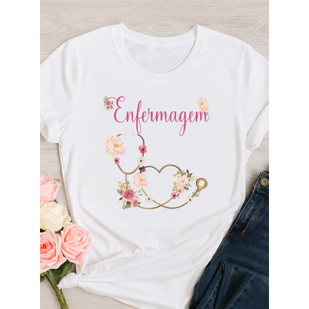 Camisetas e Baby look profissões  Enfermagem até o plus size logo enfermagem técnico de enfermagem