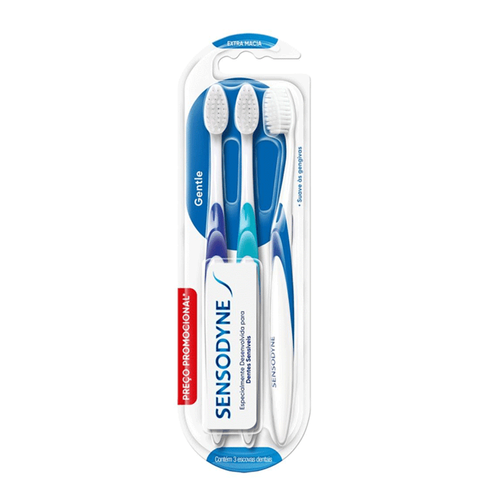 Escovas De Dente Sensodyne Com 2 ou 3 Multi Proteção Macia / Limpeza Profunda/ Gentle NOVA EMBALAGEM