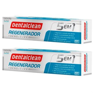 2 Gel Dental Regenerador Sensitive Adulto 90g (Cada) - Dentalclean em Oferta na Shopee