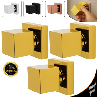 Kit 3 Acabamentos Registro De Chuveiro Todo Metal Padrão Deca 1/2" e 3/4" Quadrado Dourado Preto em Oferta na Shopee