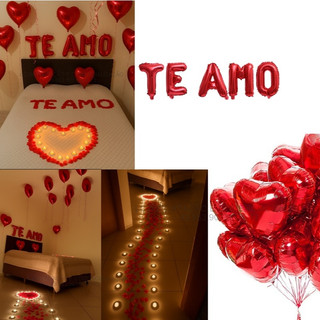 Kit Romântico 300 Pétalas + 6 Balões + Te Amo