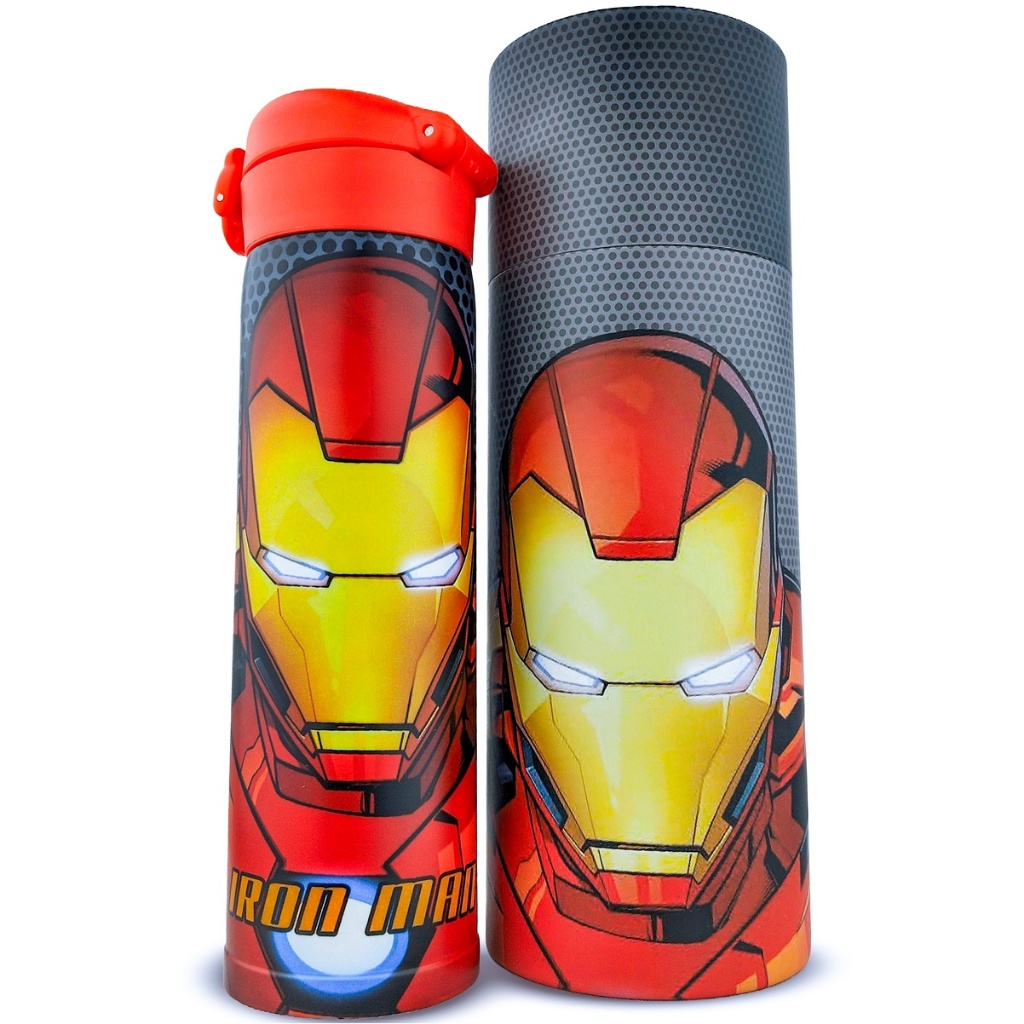 Garrafa Marvel Homem de Ferro 500ml Inox Térmica Compacta Portátil em Oferta na Shopee