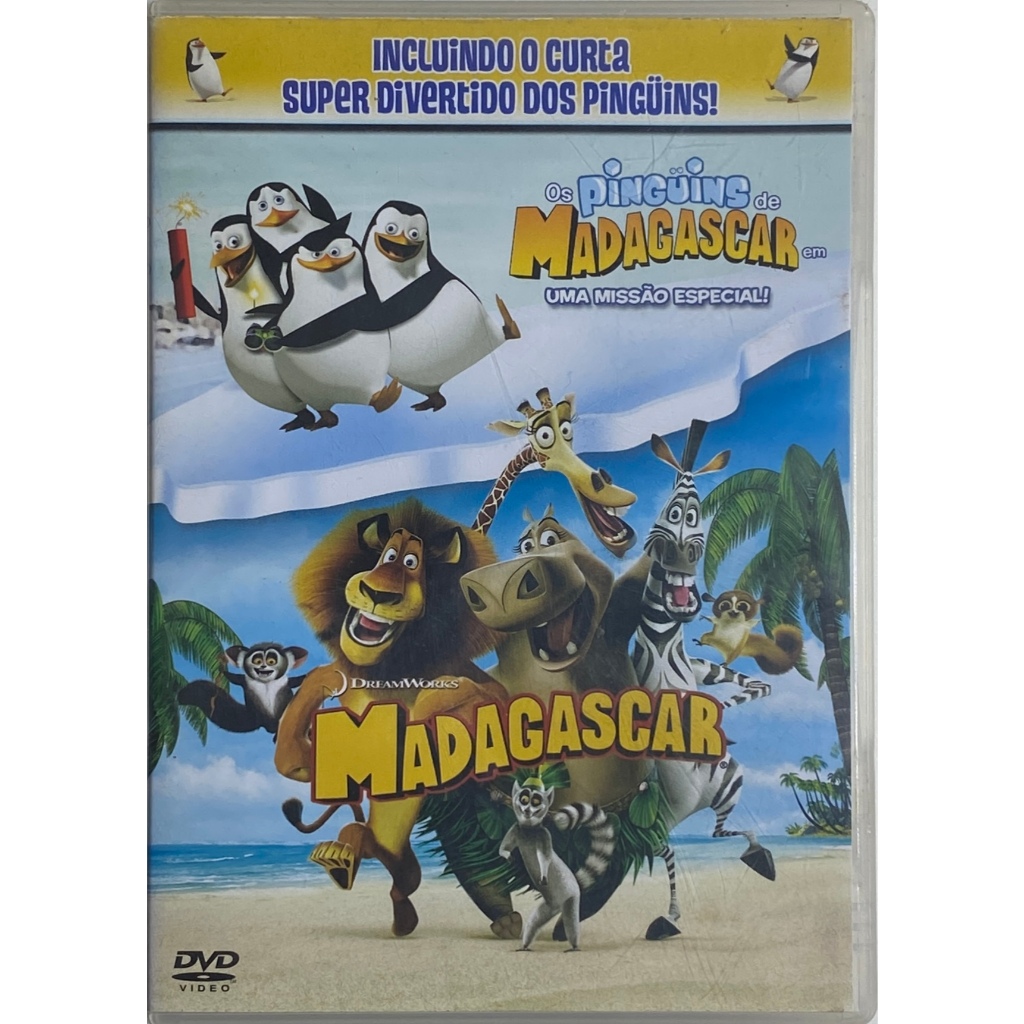 Os Pinguins de Madagascar em Missão Especial + Madagascar - DVD Original