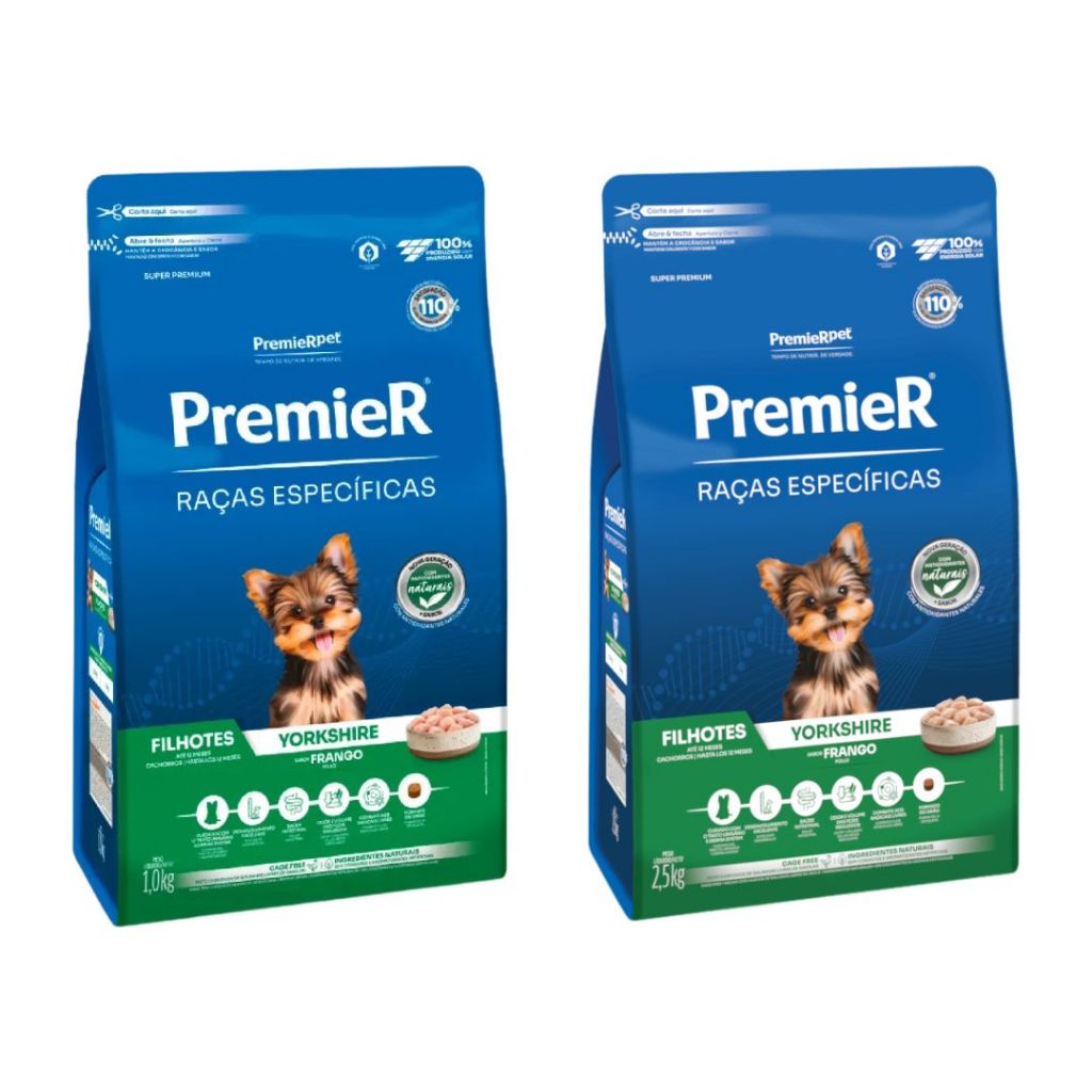 Ração PremieR Raças Específicas Yorkshire Filhotes (1kg ou 2,5kg) - Premier Pet