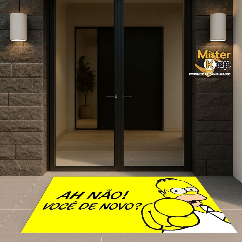 Tapete Pronto logo frase " AH NÃO ! VOCÊ DE NOVO?" logo HOMER SIMPSON