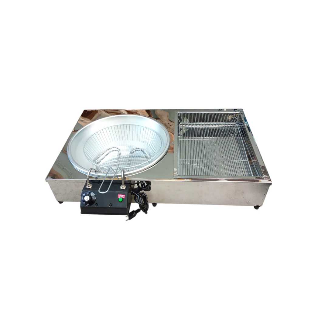 Tacho Fritador Elétrico 10L Pastel com Escorredor Embutido