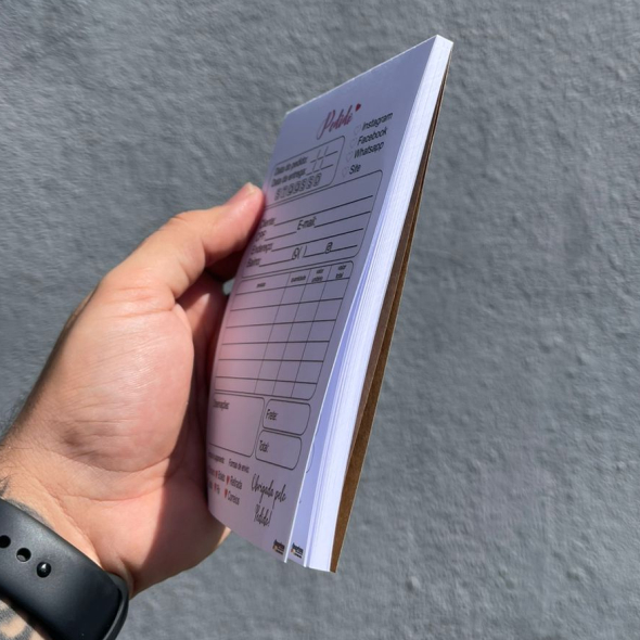 Bloco de Pedidos Talão 10x15cm Organização de Pedido Empresa — imagem 2 de 2