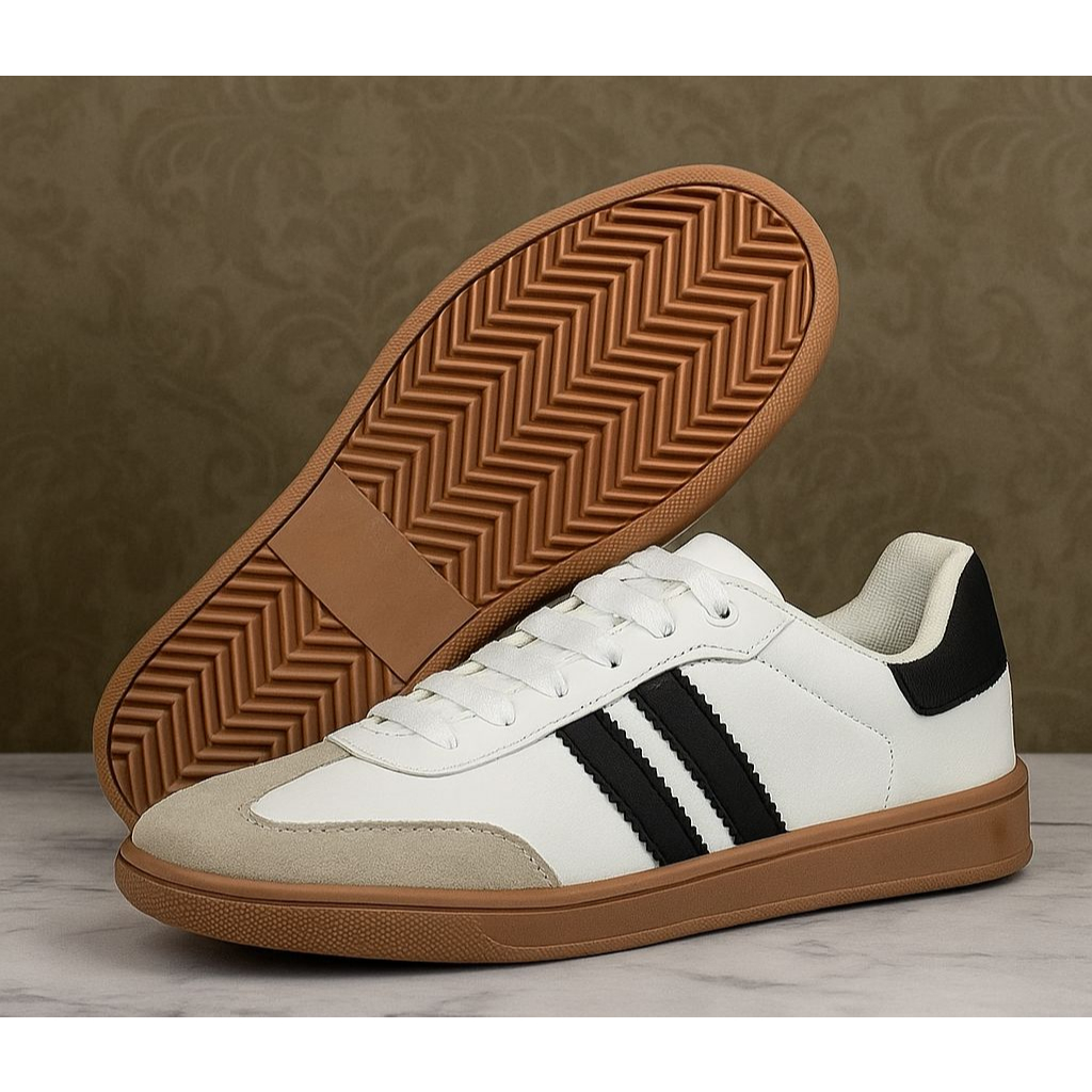 Tênis Casual Feminino Cano Curto Samba Retro Estilo Cadarço Elegante Confortável Oferta Imperdível
