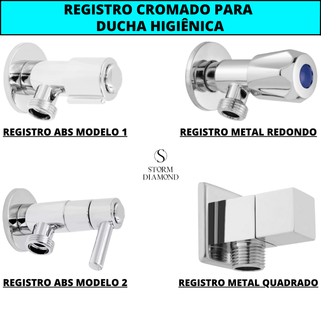 Registro Metal Para Ducha Higiênica Banheiro Com Acionamento 1/4 De Volta E Rosca De 1/2 Polegada em Oferta na Shopee