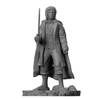 miniatura Frodo Bolseiro Senhor dos Anéis Miniatura Resina 3D Colecionável Hobbit Ferroada EVO