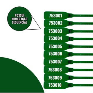 Kit 1000 500 300  Peças Lacre de Segurança 16cm Malote Hospitalar Mala Numeração Sequencial