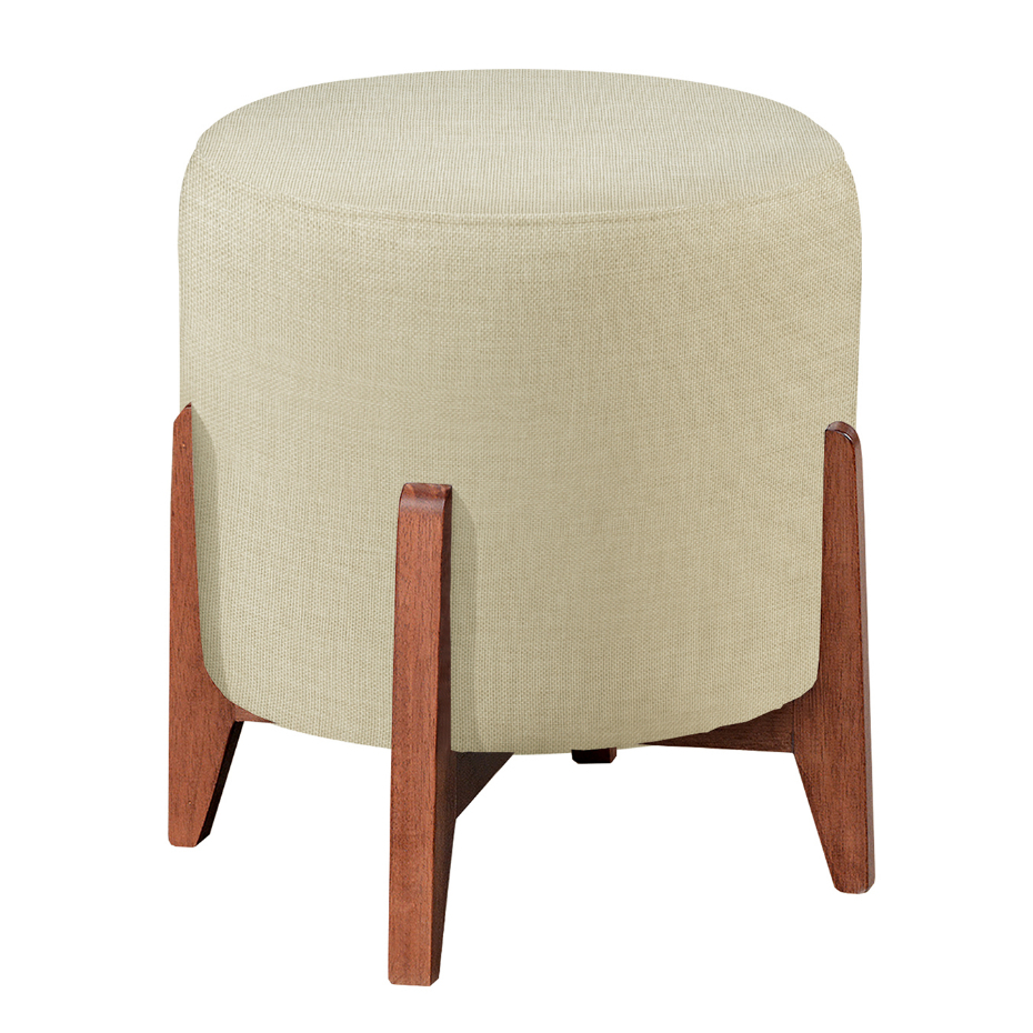 Puff Banqueta Thor Luxo Madeira Maciça Castellar Móbile em Oferta na Shopee