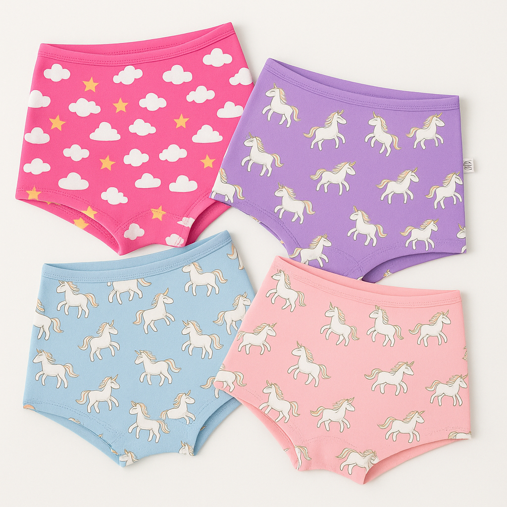 Calcinha Box Shortinho Feminina Menina Infantil Juvenil Boxer Calcinhas Algodão Confortável Criança Estampas Sortidas