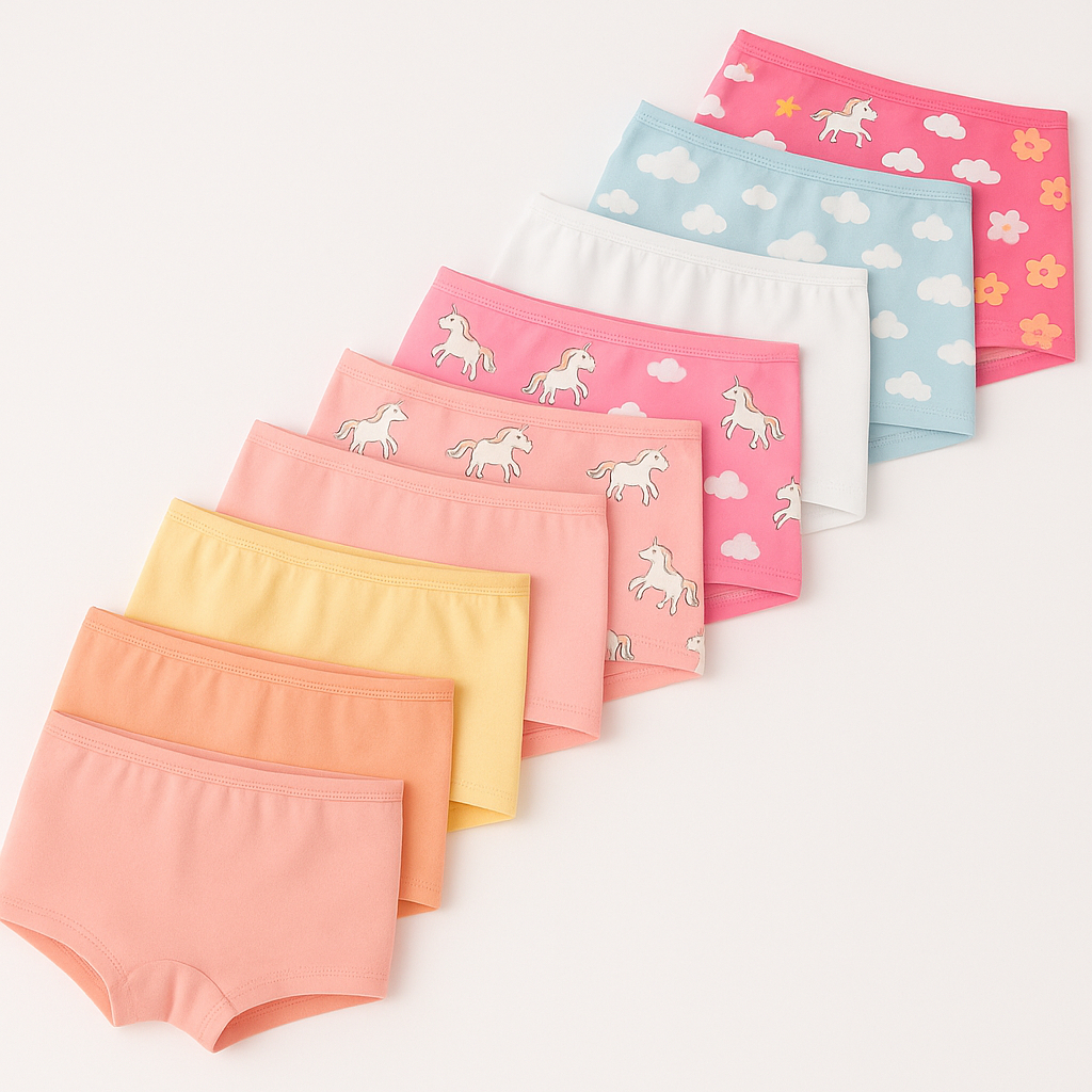 Kit 9 Calcinha Box Shortinho Feminina Menina Infantil Juvenil Boxer Calcinhas Algodão Confortável Criança Estampas Sort em Oferta na Shopee