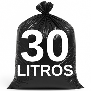 Saco de Lixo 30 Litros Preto c/100 Unidades Resistente | Direto da Fábrica | Envio Imediato em Oferta na Shopee