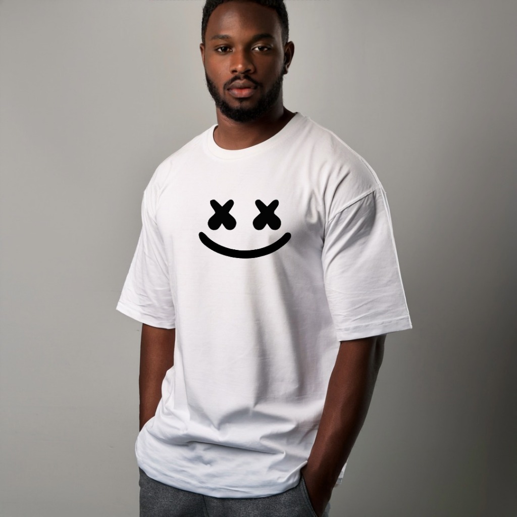 Camisa Camiseta Oversized Estampada Básica marshmello  Lançamento Streetwear
