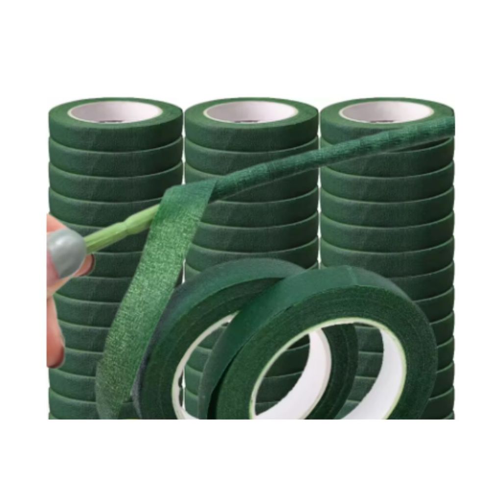 Rolos Fita Floral Cor Verde 12MM 27 Metros