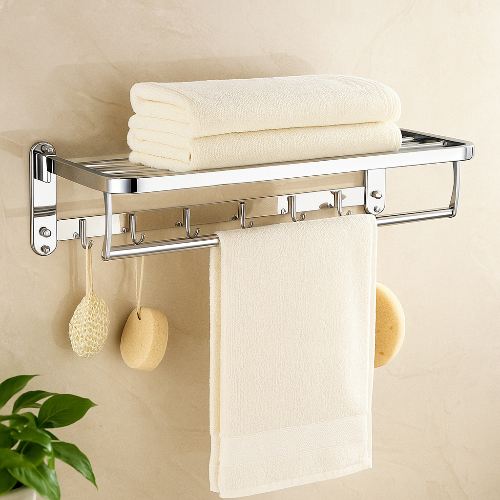 Suporte Porta Toalha Aço Inox Banho Duplo 60 Cm em Oferta na Shopee