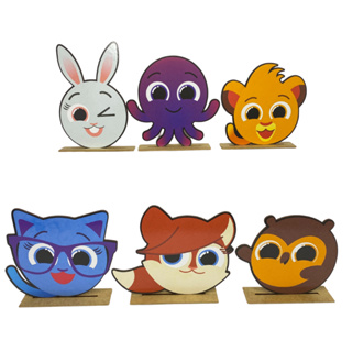 Display de Mesa Kit 6 Peças Para Festa Bolo Fofo MDF 10 cm em Oferta na Shopee