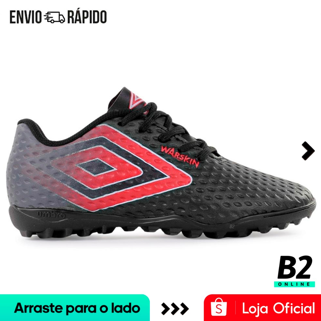 Chuteira Society Umbro Warskin Jr 100% Original Com Nota Fiscal e Garantia em Oferta na Shopee