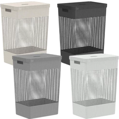 Cesto Roupa Suja Brinquedos Organizador Lavanderia C/ Tampa 49L