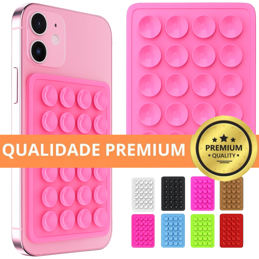 Suporte De Silicone Com Ventosa Para Capinha Celular sucção premium