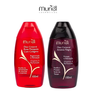 Kit Muriel Óleo Corporal Rosa Mosqueta + Ameixa Negra 100ml em Oferta na Shopee