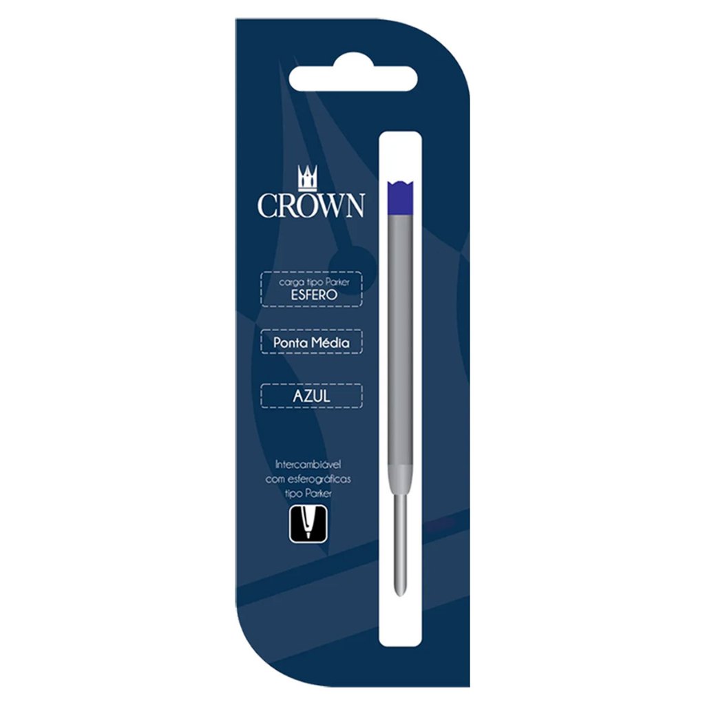 Carga Refil Parker Ca14007 Caneta Crown - (Azul Preta ou Vermelha) Selecione a Cor Original — imagem 2 de 2