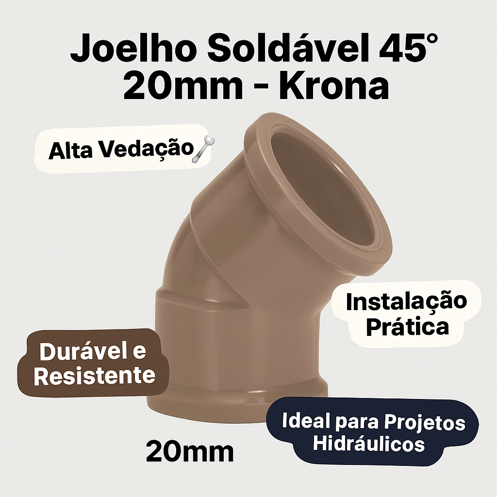 Joelho Soldável 45° 20mm - Krona