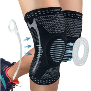 Joelheira De Compressão Ortopedica Crossfit Premium Original Rubber Fit em Oferta na Shopee
