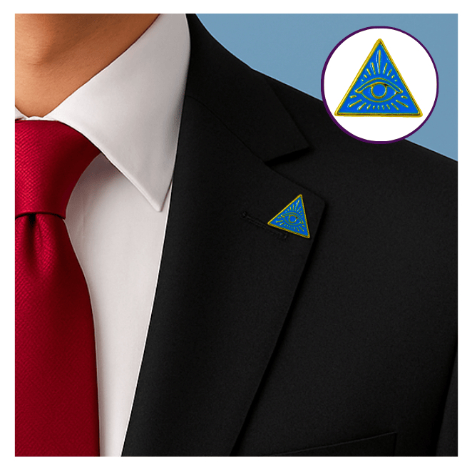 Broche Olho Druva Maçonaria Ocultismo illuminati