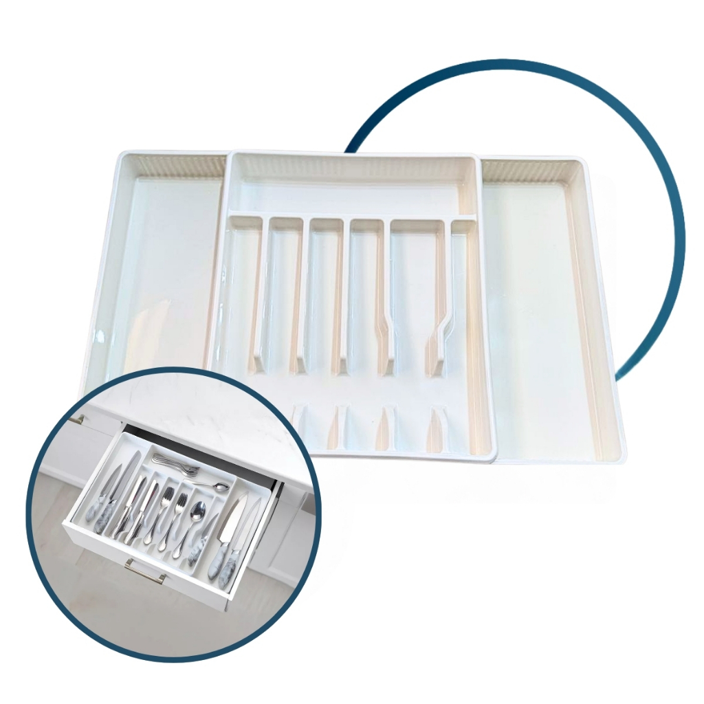 Organizador Porta Talheres Gaveta Para Cozinha Com Extensor em Oferta na Shopee