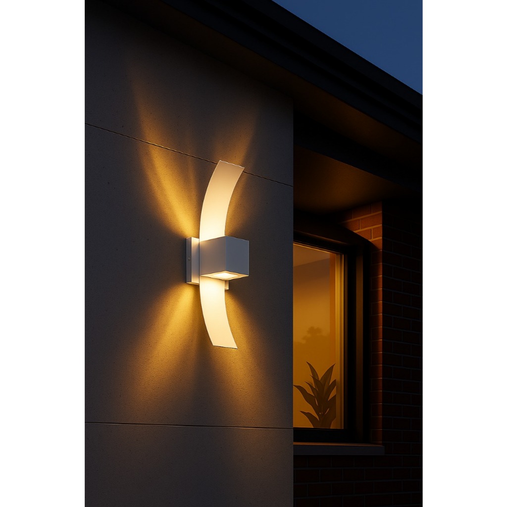 Arandela Aba Box Incluso Lâmpada 5w Moderna Para área externa/interna Parede-Muro Lazer/Piscina/Jardim